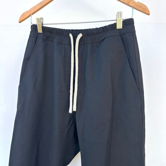 Nili Lotan Wool Aida Drop Seat Black Cropped Trousers Pants XS Lightweight - Picture 6 of 10